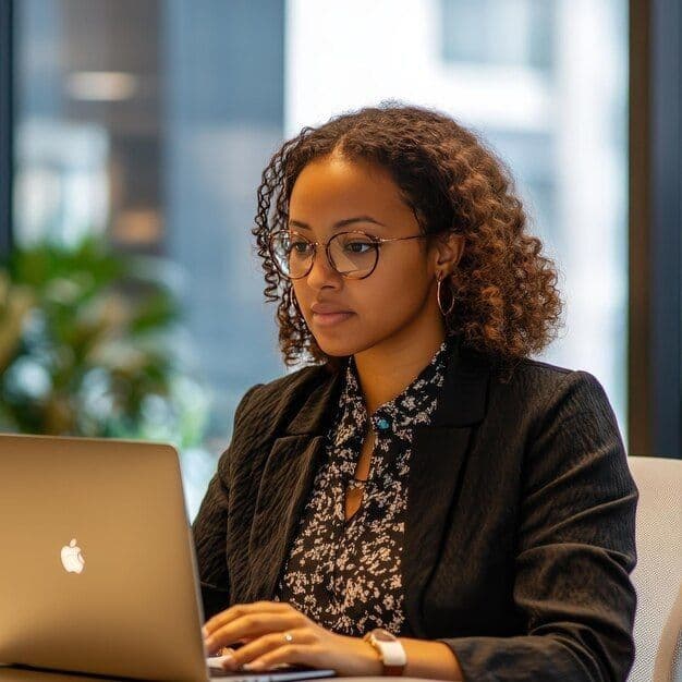 Business owner working through her numbers
