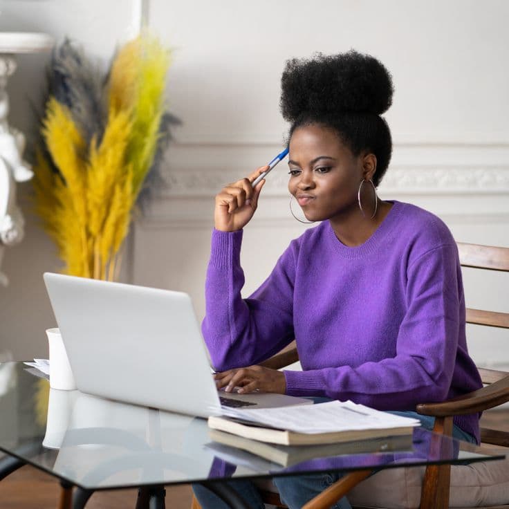 Finance professional reviewing a client's numbers